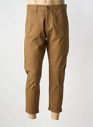 Pantalon chino tissage popeline taille normale marron IMPERIAL homme