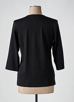 T-shirt manches 3/4 manches 3/4 noir FRANK WALDER femme