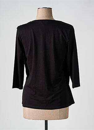 Top tissage jersey manches 3/4 noir LEBEK femme