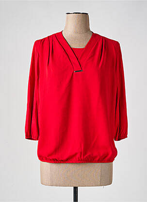 Blouse manches 3/4 manches 3/4 rouge FRANK WALDER femme