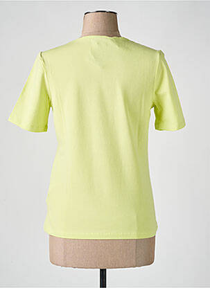 T-shirt sérigraphie avec strass manches courtes vert BARBARA LEBEK femme