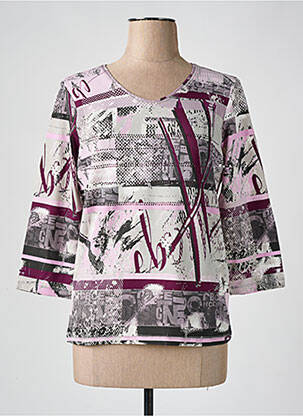 T-shirt manches 3/4 manches 3/4 violet BARBARA LEBEK femme