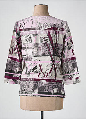 T-shirt manches 3/4 manches 3/4 violet BARBARA LEBEK femme