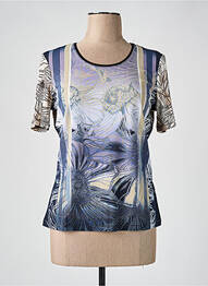 T-shirt stretch manches courtes violet BARBARA LEBEK femme