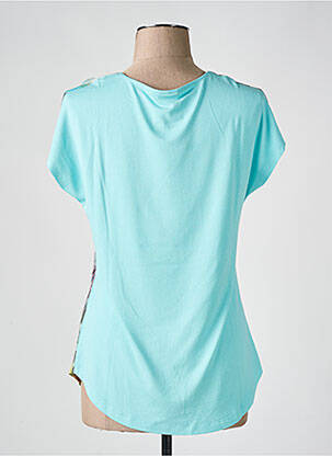 T-shirt imprimé fantaisie manches courtes bleu BARBARA LEBEK femme