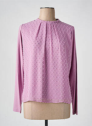 Top stretch manches longues violet FRANK WALDER femme