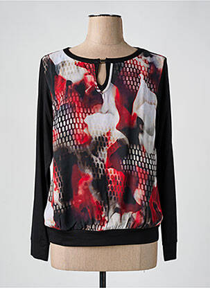 Top stretch manches longues rouge FRANK WALDER femme