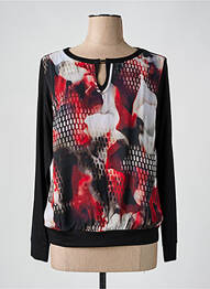 Top stretch manches longues rouge FRANK WALDER femme
