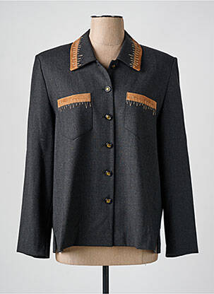 Veste casual epaulette gris FRANK WALDER femme