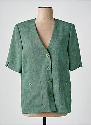 Veste chic poches vert FRANK WALDER femme