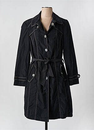 Trench poignets boutonnés sans capuche noir BARBARA LEBEK femme