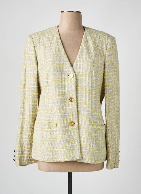 Veste chic col v jaune LUCIA femme
