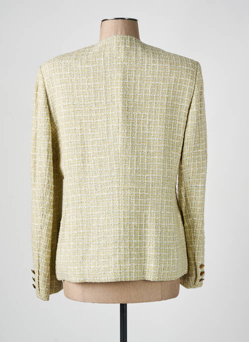 Veste chic col v jaune LUCIA femme