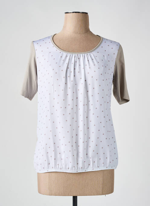 T-shirt marron FRANK WALDER pour femme