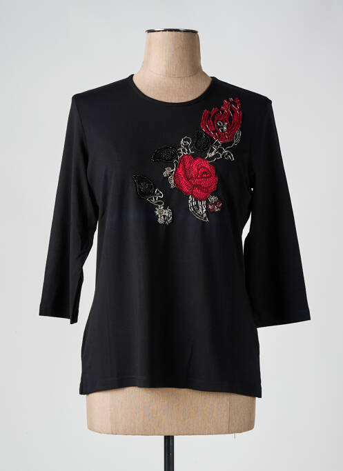 T-shirt noir FRANK WALDER pour femme