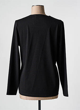 Blouse manches longues manches longues noir LUCIA femme