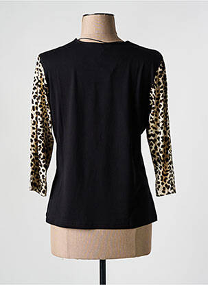 T-shirt manches 3/4 manches 3/4 noir FRANK WALDER femme