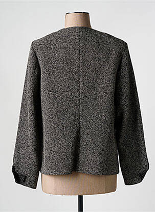 Veste casual col rond gris LISA CHESNAY femme