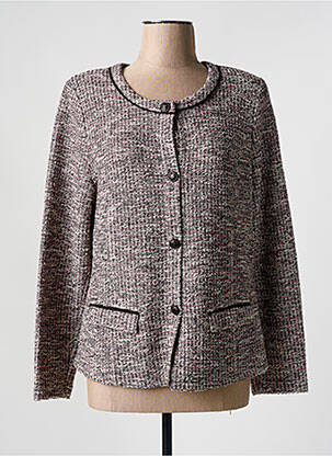 Veste casual col rond violet LUCIA femme