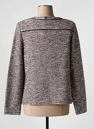 Veste casual col rond violet LUCIA femme