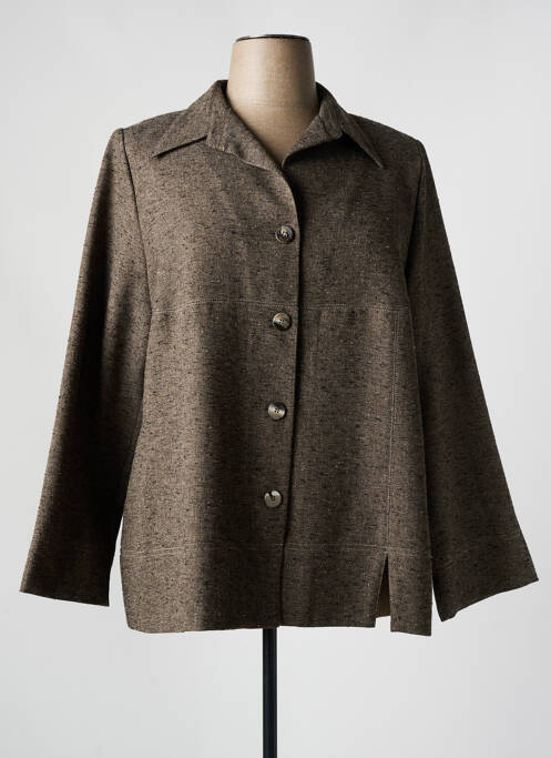 Veste casual coupe droite marron KARTING femme