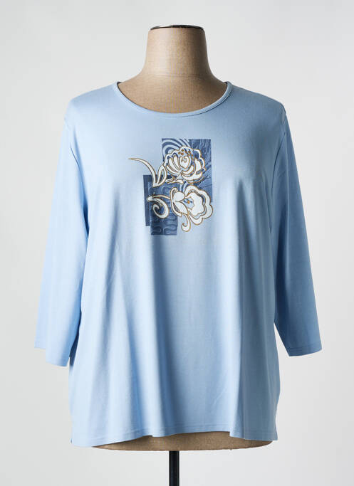 T-shirt bleu FRANK WALDER pour femme