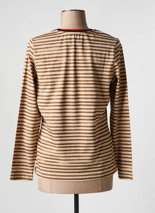 T-shirt marron FRANK WALDER pour femme