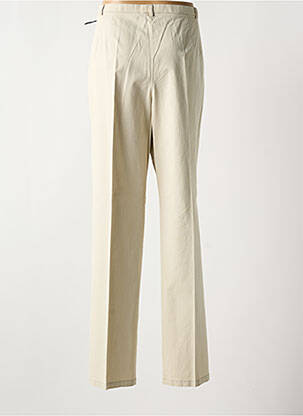 Pantalon droit stretch taille normale beige BRUNO SAINT HILAIRE femme