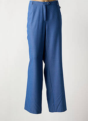 Pantalon droit taille élastique taille normale bleu FRANK WALDER femme