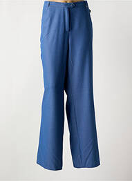 Pantalon droit fermeture zippée sous rabat boutonné taille normale bleu FRANK WALDER femme