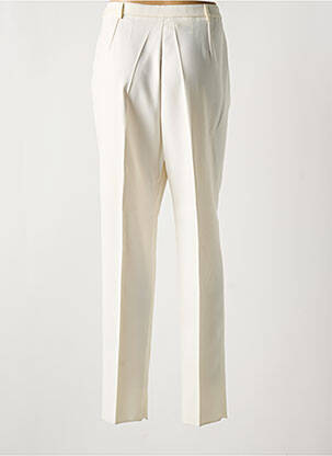 Pantalon droit taille à pinces taille haute beige KARTING femme
