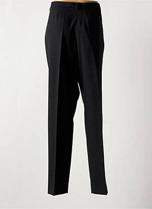 Pantalon droit tissage crêpe taille haute noir BRUNO SAINT HILAIRE femme