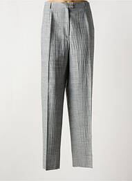 Pantalon droit taille haute taille haute gris NONET femme