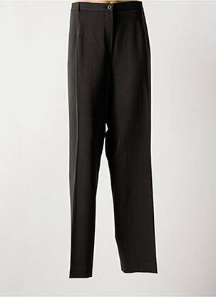 Pantalon droit taille à pinces taille haute vert BRUNO SAINT HILAIRE femme