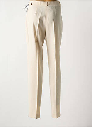 Pantalon slim taille haute taille haute beige BRUNO SAINT HILAIRE femme