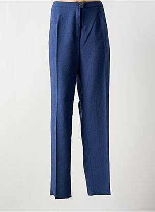 Pantalon droit taille haute taille haute bleu KARTING femme