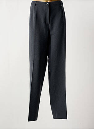 Pantalon droit taille à pinces taille haute gris BRUNO SAINT HILAIRE femme