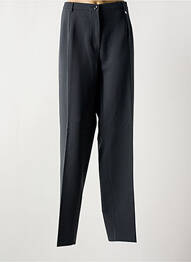 Pantalon droit taille à pinces taille haute gris BRUNO SAINT HILAIRE femme
