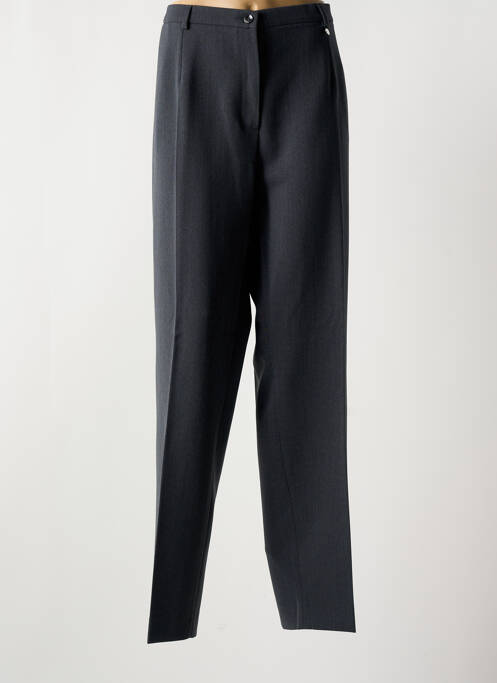 Pantalon droit taille à pinces taille haute gris BRUNO SAINT HILAIRE femme