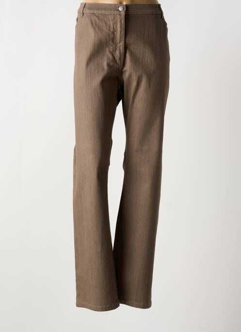 Jeans coupe slim marron KARTING pour femme