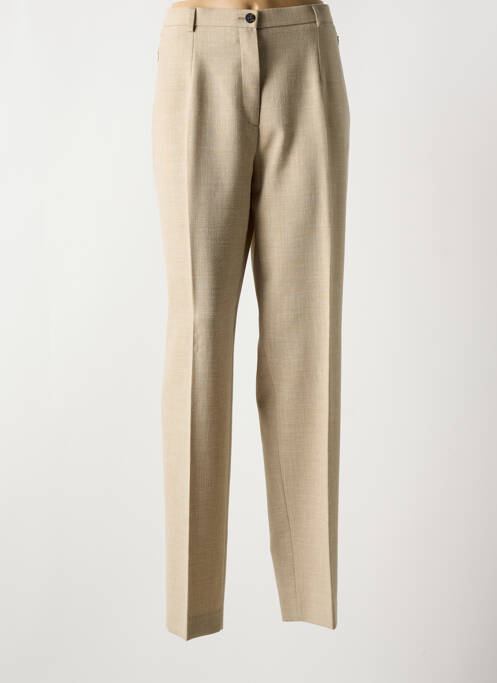 Pantalon droit beige BRUNO SAINT HILAIRE pour femme