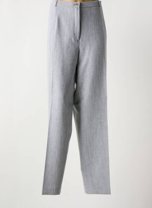 Pantalon droit gris BRUNO SAINT HILAIRE pour femme