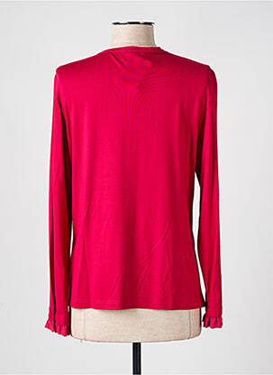 Chemisier tissage crêpe manches longues rose FRANK WALDER femme