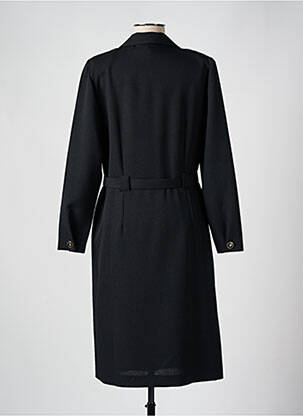 Robe mi-longue manches longues manches longues noir MARCELLE GRIFFON femme