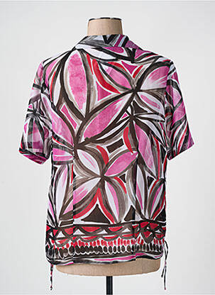 Chemisier imprimé fleurs manches courtes rose BARBARA LEBEK femme