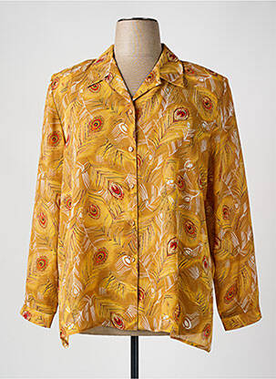 Chemisier imprimé fleurs manches longues jaune FOSBY femme