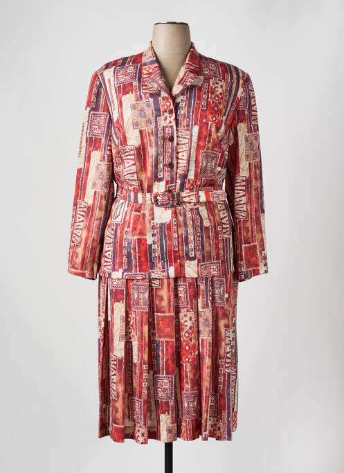 Robe mi-longue orange JEAN CLAUDE MARTIN pour femme