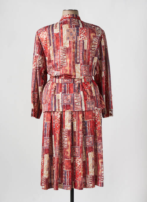 Robe mi-longue orange JEAN CLAUDE MARTIN pour femme