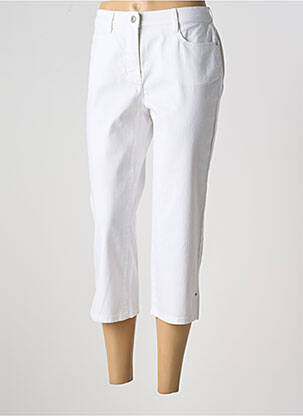 Pantacourt coupe droite blanc LEBEK femme