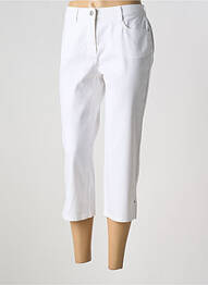 Pantacourt coupe droite blanc LEBEK femme